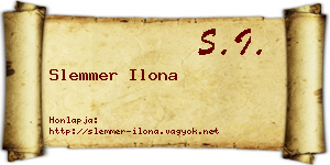 Slemmer Ilona névjegykártya